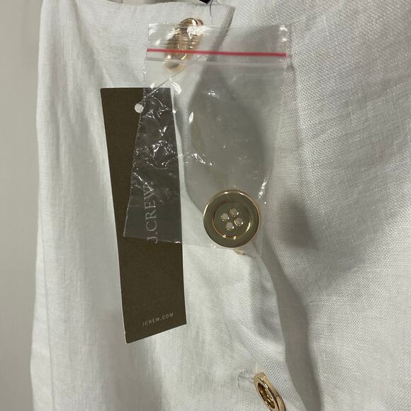 J. Crew White Mini Dress with Gold Buttons - Picture 7 of 8